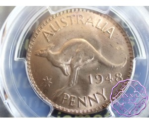 Australia 1948 M Penny PCGS MS64RD