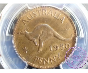 Australia 1950 M Penny PCGS MS63BN