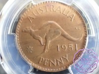 Australia 1951 M Penny PCGS MS63BN