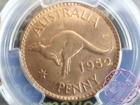 Australia 1952 M Penny PCGS MS65RB