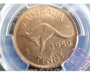 Australia 1952 M Penny PCGS MS65RB