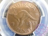 Australia 1955 M Penny PCGS MS64RN