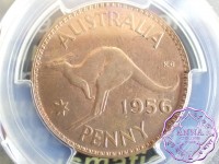 Australia 1956 M Penny PCGS MS62RB