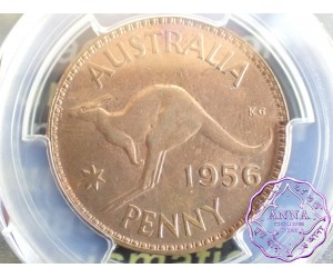 Australia 1956 M Penny PCGS MS62RB