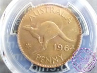 Australia 1964 Y Penny PCGS MS64RB