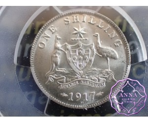 Australia 1917 Shilling PCGS MS63