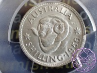 Australia 1959 Shilling PCGS MS63