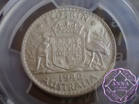 Australia 1942 Florin PCGS MS61