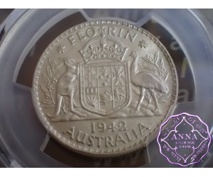 Australia 1942 Florin PCGS MS61