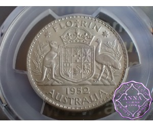 Australia 1952 Florin PCGS MS61