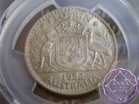 Australia 1952 Florin PCGS MS62