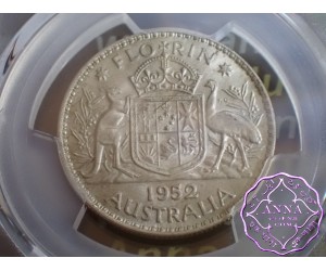 Australia 1952 Florin PCGS MS62