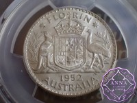 Australia 1952 Florin PCGS MS63