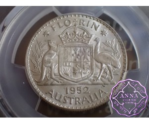 Australia 1952 Florin PCGS MS63