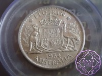 Australia 1954 M Florin PCGS MS62