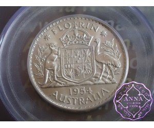 Australia 1954 M Florin PCGS MS62