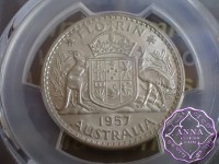 Australia 1957 Florin PCGS MS61