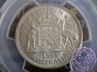 Australia 1958 Florin PCGS MS61