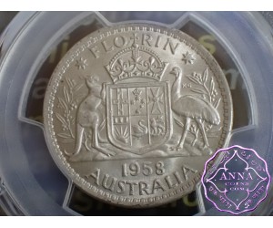 Australia 1958 Florin PCGS MS61