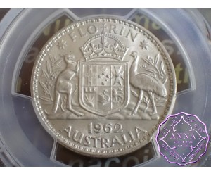 Australia 1962 Florin PCGS MS61