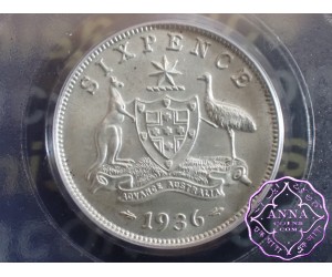 Australia 1936 Sixpence PCGS MS64