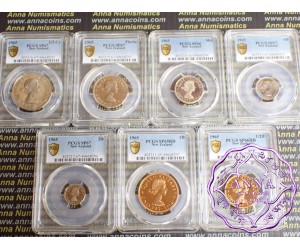 NZ 1965 Specimen 7 Coins Full Set PCGS SP65-67