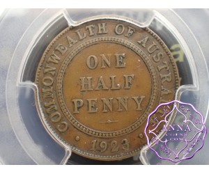 Australia 1923 Halfpenny PCGS VF20