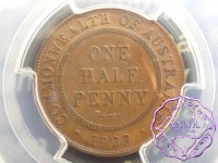 Australia 1923 Halfpenny PCGS VF25