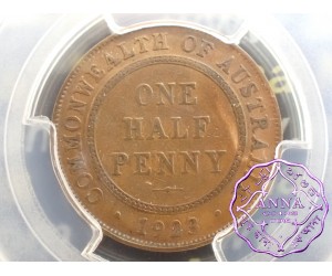 Australia 1923 Halfpenny PCGS VF25