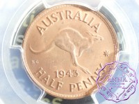 Australia 1943 M Halfpenny PCGS MS64RB