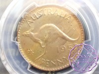 Australia 1952 A Penny PCGS MS63RB