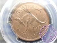 Australia 1952 M Penny PCGS MS64RB