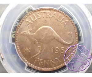 Australia 1956 M Penny PCGS MS63RB