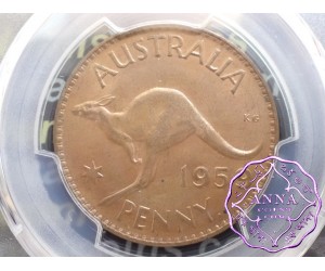 Australia 1959 Y Penny PCGS MS64RB