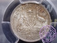 Australia 1910 Threepence PCGS MS66