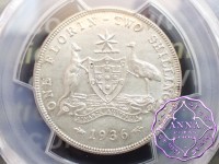 Australia 1936 Florin PCGS MS64