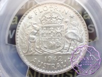 Australia 1942 Florin PCGS MS63