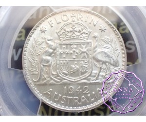 Australia 1942 Florin PCGS MS63