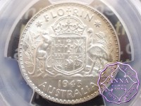 Australia 1943 Florin PCGS MS63