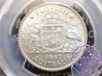 Australia 1943 Florin PCGS MS63