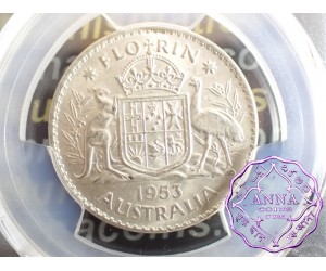 Australia 1953 Florin PCGS MS63