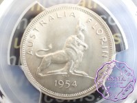 Australia 1954 Royal Visit Florin PCGS MS64