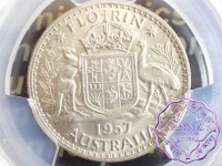 Australia 1957 Florin PCGS MS64