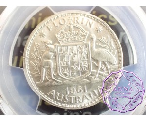 Australia 1961 Florin PCGS MS64