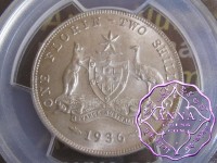 Australia 1936 Florin PCGS MS63